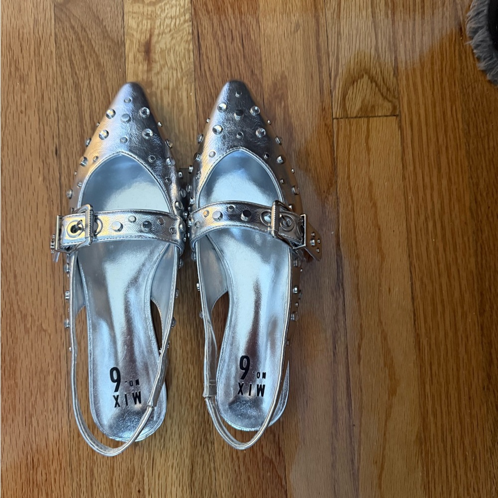 Mix No. 6 Silver Studded Flats